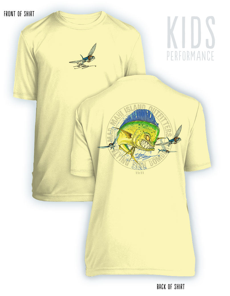 Mad Mahi Outfitters- KIDS Short Sleeve Performance - 100% Polyester